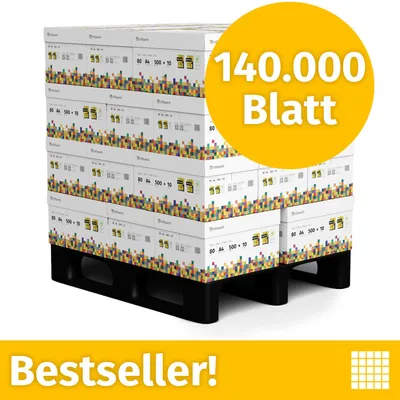 Obrázok produktu pre Infowerk Papier do tlačiarne kopírovací papier 140 000 listov A4 80 g prémiový žiarivo biely PEFC certifikovaný