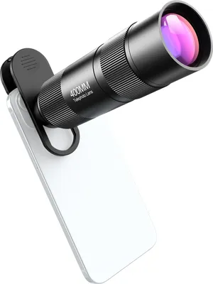 Obrázok produktu pre 400 mm teleobjektív pre smartfóny s univerzálnym uchytením, čistiacou utierkou a puzdrom na turistiku, kempovanie, pozorovanie zvierat, pozorovanie Mesiaca, šport, hry a koncerty