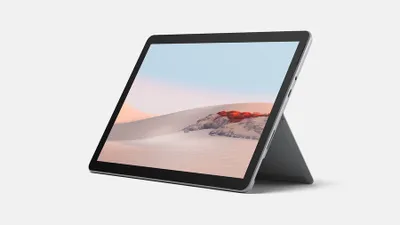 Produktbild von Microsoft Surface Go 2, 26,7 cm (10.5"), 1920 x 1280 Pixel, 64 GB, 4 GB, Windows 10 Pro, Silber