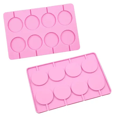 Silikon-Lutscherformen, 2 Stück, rosa, 23,5 x 15,5 cm
