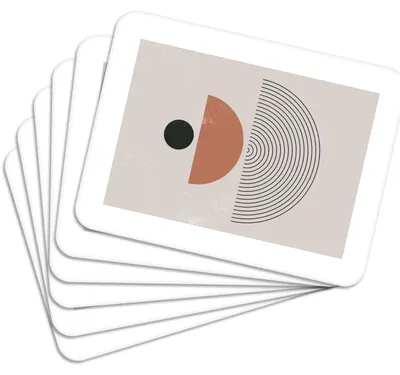 Produktbild von MG Design Set aus 6 Kork-Platzsets - Abstract Geometry 3 - 30 x 40 cm - hitzebeständig & abwischbar, mit Korkrückseite