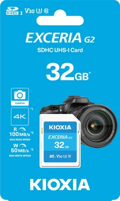 Zdjęcie produktu dla Kioxia LNEX2L032GG4, 32 GB, MicroSDHC, Klasa 10, UHS-I, 100 MB/s, 50 MB/s