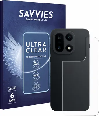 Produktbild von 6x Für OnePlus 15 (Rückseite) Schutzfolie Savvies Displayschutz Display Schutz Folie Klar Transparent