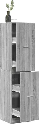 Produktbild von HOMMIE Apothekerschrank Grau Sonoma 40x41x174,5cm Holzwerkstoff DE743053 - Kommoden