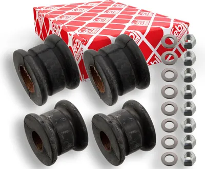 Produktbild von FEBI BILSTEIN Lagersatz Stabilisator 101707 Vorne passend für MERCEDES-BENZ 190 (W201) Gummi Gummi mit Gewebeeinlage 18mm 0,282kg