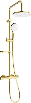 Immagine prodotto di Mexen KX05 set doccia esterno con soffione e miscelatore termostatico, oro/bianco - 771500591-50
