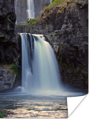 Produktbild von MuchoWow® Poster Wasserfall - Wasser - Felsen 60x80 cm - Schlafzimmer Dekoration