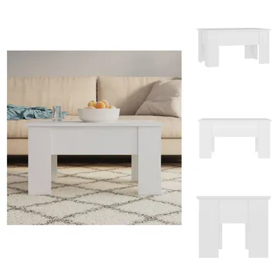 Image de vidaXL Table basse blanche 79x49x41 cm Bois composite - Tables basses