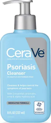 Produktbild von Reinigungsgel, CeraVe, Psoriasis Cleanser, zur Linderung von Hautjucken, gegen Rosacea und Irritationen, mit Milch- und Salicylsäure, parfümfrei, 237ml