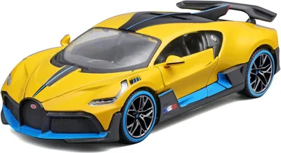 A yellow Bugatti Divo model car.