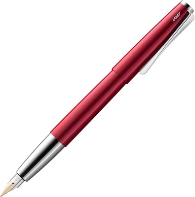 Productafbeelding van LAMY studio pianored - Vulpen van staal met elegante glanslak - 14 kt. gouden penpunt - Incl