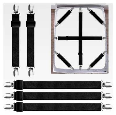 Produktbild von 5 Stück Tischdeckenklammern, Verstellbare elastische Riemen für Tischabdeckungen