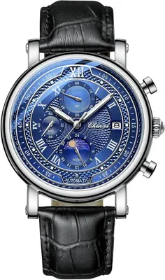 Produktbild von Watch Für Herren,Herrenuhren Leder Leuchtende Chronograph 3ATM Wasserdicht Stoppuhr Kalender Analoge Quarz Van Gogh Sternenhimmel Armbanduhr mit Echt