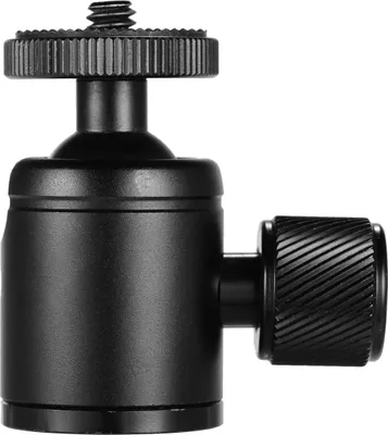 Produktbild von Mini-Stativkopf-Adapterkugel aus Metall, Aluminiumlegierung, mit 1/4-Zoll-Schraube und 3/8-Loch, für Handy-Kamera, LED-Licht, Schwarz