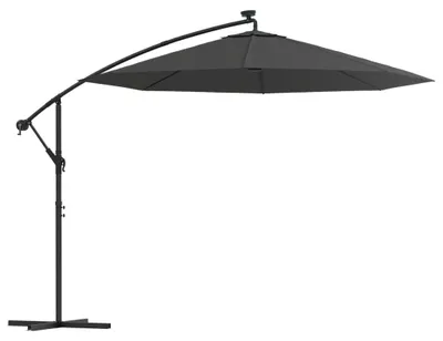 Immagine prodotto di vidaXL Ombrello semaforo con illuminazione a LED e palo in acciaio 300 cm antracite
