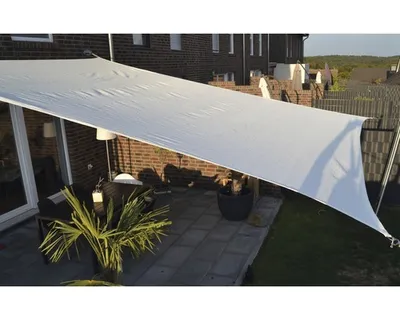 Obrázek produktu pro Sluneční plachta obdélník, HDPE 180 g/m², bílá 400x500 cm