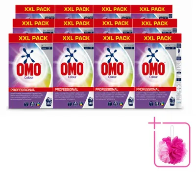 Produktbild von 12 x Omo Professional Pro Formula Colour Waschpulver – 7 kg - Sparpackung - 12 Stücke