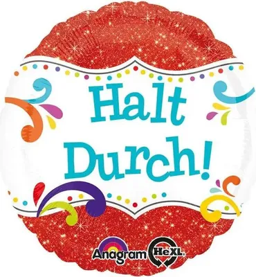 Produktbild von Anagram Standard Halt durch Folienballon rund S40, verpackt, 43 cm