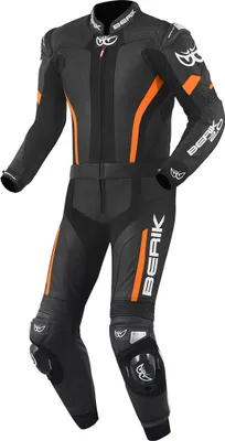 Immagine prodotto di Berik Losail, tuta in pelle da moto 2 pezzi, nero/arancio, 56