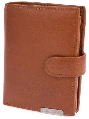 Image de Portefeuille en cuir pour hommes Bellugio, avec protection RFID - Couleur cognac