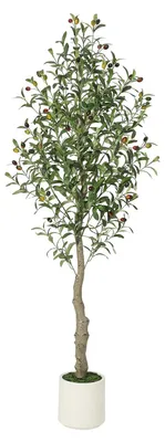 Imagen del producto de Árbol de olivo artificial de 150 cm: planta realista para maceta, ideal para el hogar, la oficina y la terraza, sin necesidad de cuidados