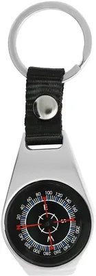 Productafbeelding van Jumada sleutelhangerkompas – Mini kompas hanger – metaal – compact kompas voor buiten – geschikt voor wandelen, kamperen en reizen