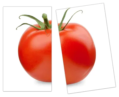 Produktbild von Spritzschutz Herdabdeckplatte Schneidebrett aus Glas Tomate 2-Teilig (60x52cm)