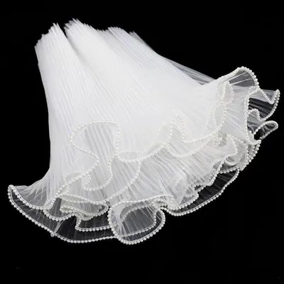 Produktbild von 16M Blumenstrau? Papier, Blumenpapier, Blume Wrapping Mesh Garn, Blumenstr?u?e Verpackung Perle, Blumenpapier mit Perlenrand, fš¹r Hochzeit, Valentinstag, Geburtstag, Floristenbedarf (Wei?)