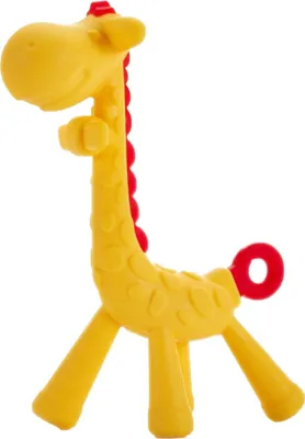 Produktbild von Silikon-Beißring Giraffe gelb und rot / Bocioland