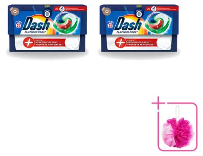 Produktbild von 2 x Dash Platinum Pods - Waschmittelkapseln für weiße und bunte Wäsche - Sparpackung - 2 Stücke