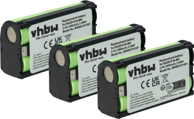 Produktbild von vhbw 3x Akku kompatibel mit Sennheiser SK 500 G3, SK 2020, SK 2020-D, SK 2015, SK 400 G4, SK 500 G2, SK 300 G3 Mikrofon (1500 mAh, 2,4 V, NiMH)