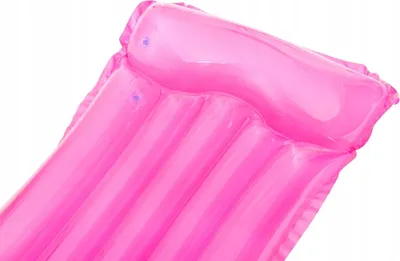Produktbild von Creative Corner Luftmatratze, transparent, 183 cm, mit Kissen, für Strand & Pool, PVC, Zweikammer-System, leicht verstaubar, inkl. Reparaturflicken