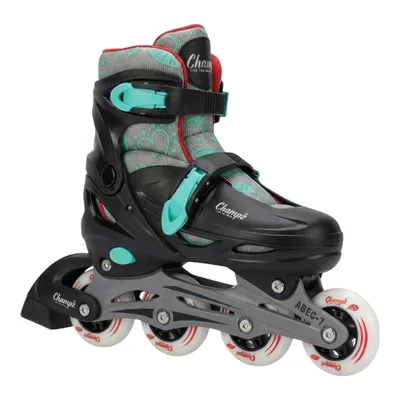 Immagine prodotto di Pattini in linea Champz per bambini - pattini in linea per principianti - nero - misura 26-29 EU