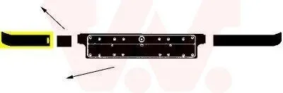 Image de VAN WEZEL Moulure décorative/de protection, pare-chocs avant droite (0640584) pour BMW 3 |