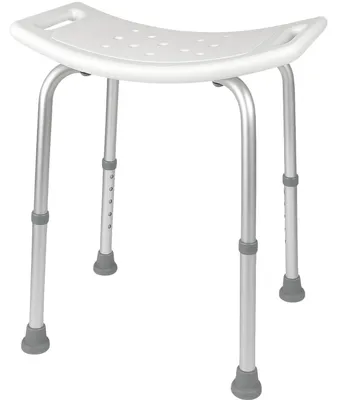 Obrázek produktu pro Sprchová stolička, nastavitelná výška, ergonomický design, BÍLÁ