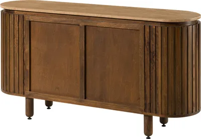 Image de MASSIVMOEBEL24 | Buffet en bois de Manguier 152x40x80 marron huilé KYOTO #111