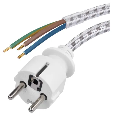 Flexo šňůra opředená 3x 0,75mm2 k žehličce, 2,4m