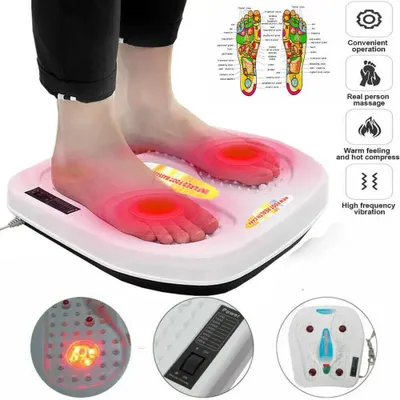 Produktbild von Fuß- und Beinmassagegerät mit Vibration und Wärmefunktion, 9 Modi – Weiß