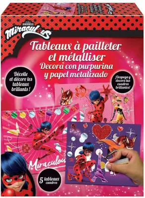 Produktbild von Educa Glitzerbretter Miraculous Ladybug Bastelset für Kinder