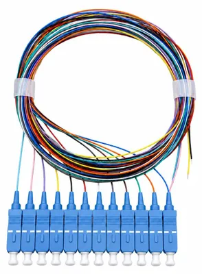 Produktbild von Elfcam® - Farbkodiertes Glasfaserpigment 12 Fasern SC/UPC OM3 Multimode ohne Ummantelung