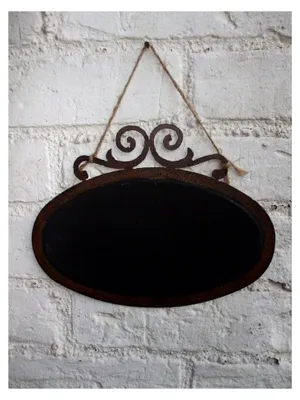 Produktbild von Tafel, Wandtafel, Kreidetafel, Schreibtafel, Metall, oval