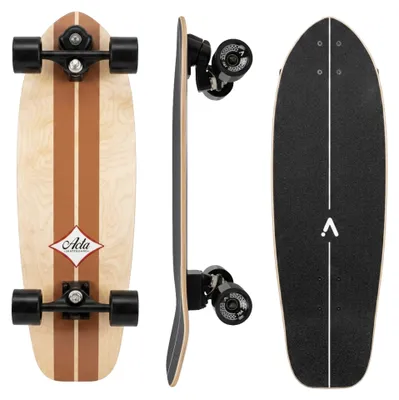 Produktbild von ACTA Surfskate Timber 31" – Naturholz - 7-lagiges Ahorn-Surfskateboard - Ideal für Anfänger und Fortgeschrittene - für Pumptrack, Cruising und Urban Carving