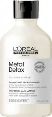 Produktbild von L´Oréal Professionnel Série Expert Metal Detox Professional Shampoo Anti-metal Cleasing Cream Reinigungsshampoo für Glanz und Schutz des gefärbten Haars 300 ml