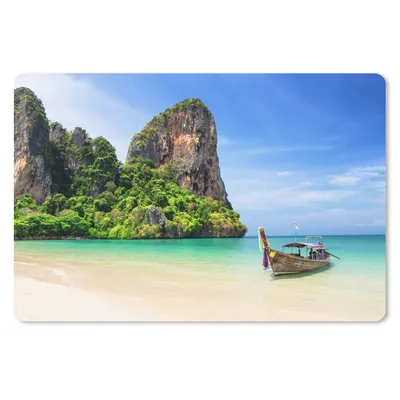 Produktbild von MuchoWow® Mauspad Mousepad Strand - Meer - Thailand - Boot 27x18 cm - Mousepads - Maus Mat - Pad - Mausunterlage - Büroartikel - Desk Matten