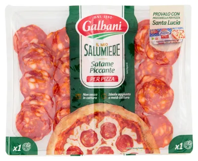 Image de Saucisson piquant Galbani pour pizza, 2 portions de 40 g