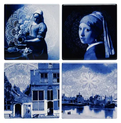Heinen Delfts Blauw – Untersetzer Vermeer Delfter Blau Set mit 4 – Bild 1
