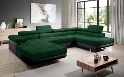 Produktbild von FurMeb24 - Ecksofa MANDANA U - LINKE SEITE , Sofa mit  Bettk€sten und Schlaffunktion - Kronos 19 + Madryt 1100