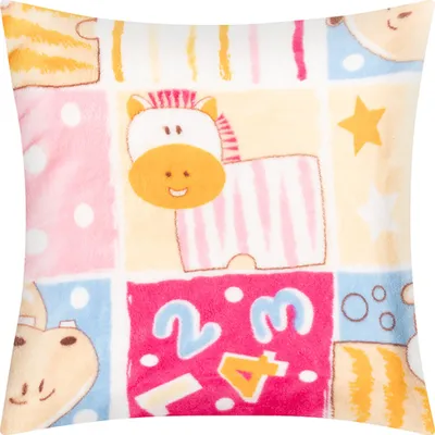 Immagine prodotto di Cuscino ELLIK - motivo per bambini - 35x40 cm - Rosa,Blu,Giallo