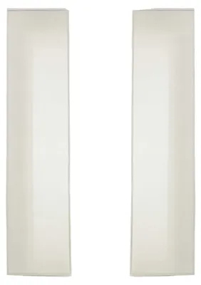 Produktbild von 2er Pack Flächenvorhänge Schiebegardinen »Palermo« komplett Set Cationic blickdicht Leinen Optik natura seidenmatt HxB 245x60 cm Creme Landhaus Stil 204411-2