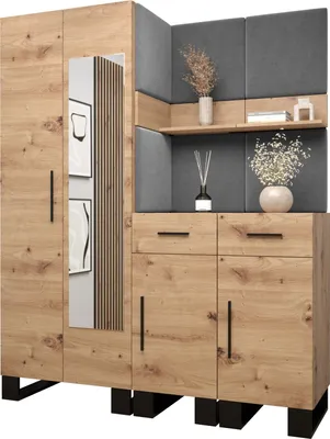 Produktbild von Garderobe ARTIN Set 15 mit gepolsterten Paneelen Industrial Design